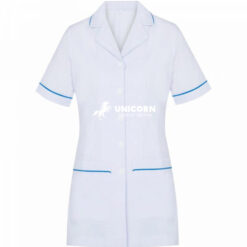 Áo điều dưỡng nữ trắng viền xanh