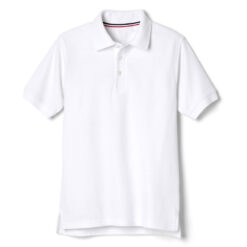 Áo polo trắng ngắn tay vạt lệch
