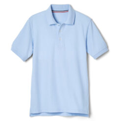 Áo polo xanh ngắn tay vạt lệch