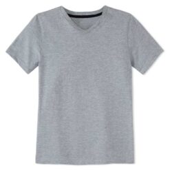 Áo thun cổ tim xám