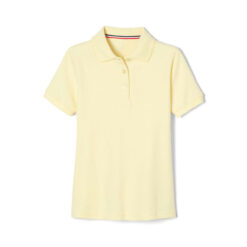 Áo polo basic tay ngắn nữ màu vàng