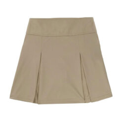 Váy xếp li chữ A màu khaki - mặt sau