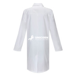 Áo blouse bác sỹ nam trắng dài tay - mặt sau
