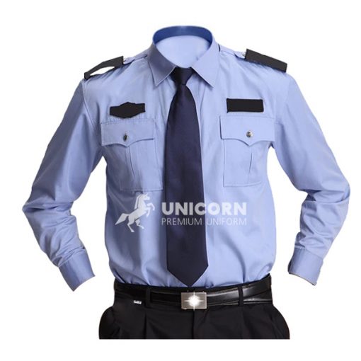 Áo đồng phục bảo vệ màu xanh