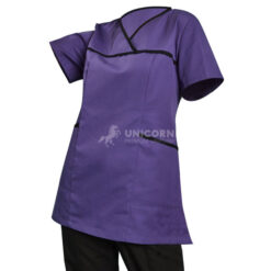 Bộ trang phục điều dưỡng tím viền đen